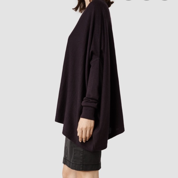 All Saints Sweaters - All Saints Asymmetrical Black Sweater L